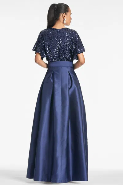 Sachin & Babi Simone Gown In Navy In Blue