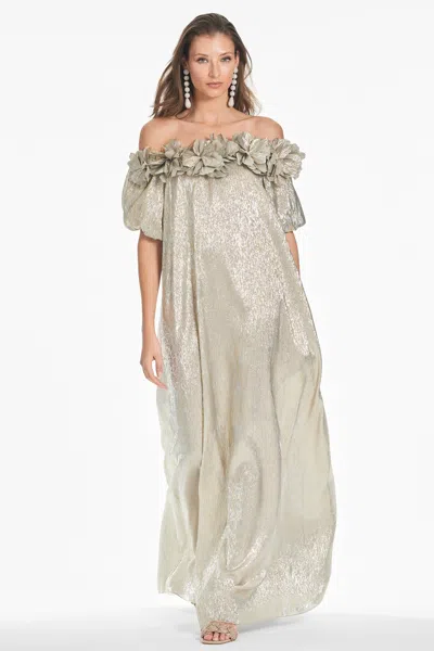 Shop Sachin & Babi Valentina Gown In Silver