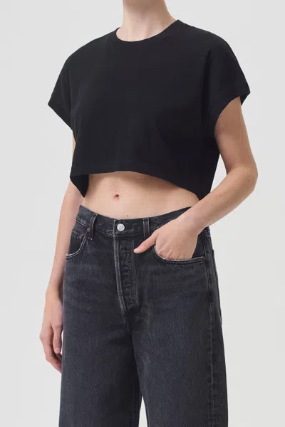 Agolde Aiden Tee In Black