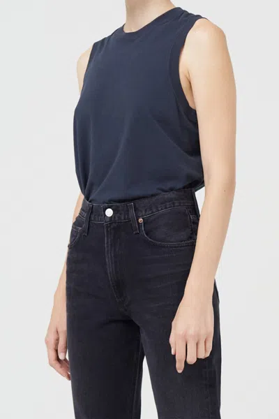 Agolde Amara Crewneck Tee In Nocturne