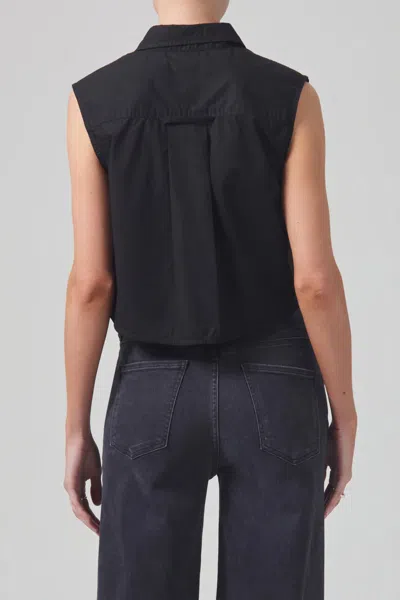 Citizen Of Humanity Anders Sleeveless Crop Top In Black