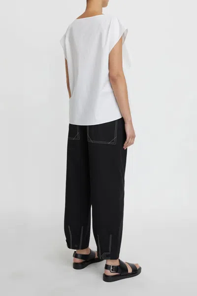 Lee Mathews Andy Tie Neck Top In Natural