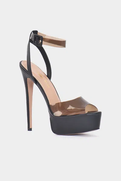 Shop Andrea Wazen Antigone Pvc Platform Sandal In Black