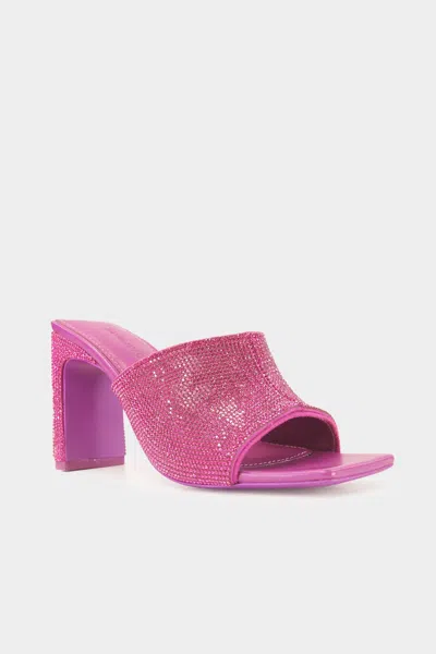 Simkhai Asia Heeled Crystal Mule In Opera Mauve