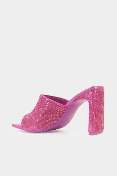 Simkhai Asia Heeled Crystal Mule In Opera Mauve