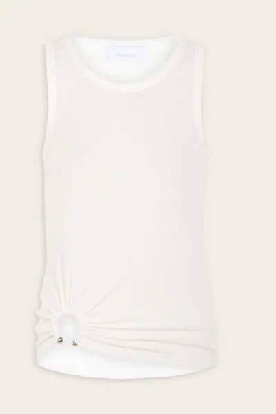 Rabanne Signature Piercing Ribbed Tank Top