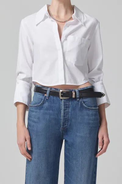 Citizens Of Humanity Bea Crop Top In White