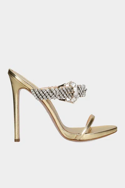 Gedebe Bianca Leather Sandal 120 In Gold