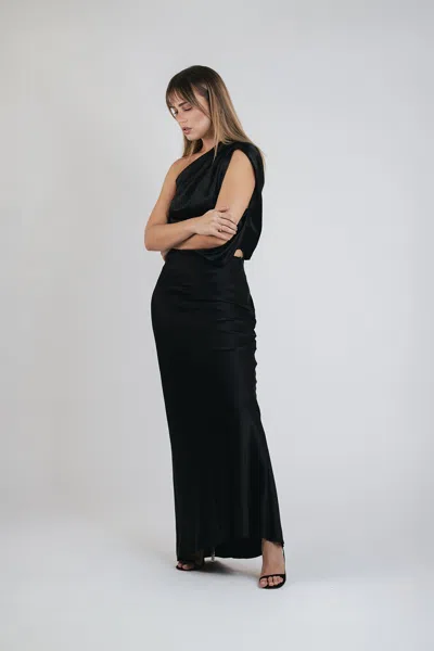 The Sei Bias Maxi Skirt In Black