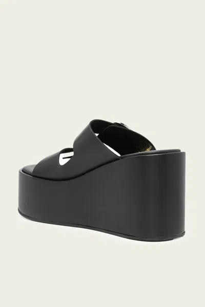 Shop Coperni Buckle Wedges In Black