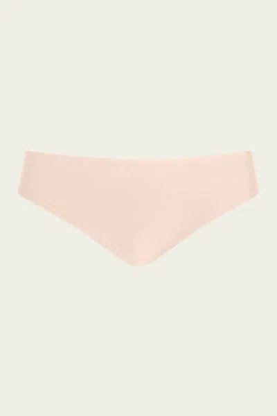 Commando Butter Mid-rise Thong In Beige