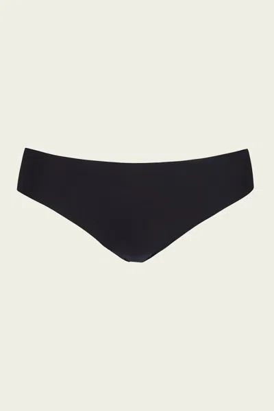 Commando Butter Mid-rise Thong In Black
