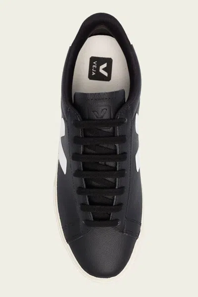 Veja Campo Black And White Low Top Sneakers In Vegan Leather Man