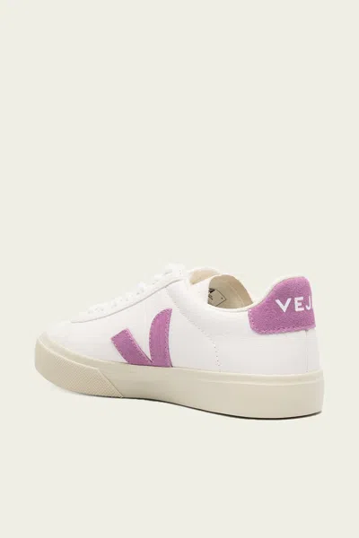 Shop Veja Campo Chromefree Leather Sneaker In White Mulberry