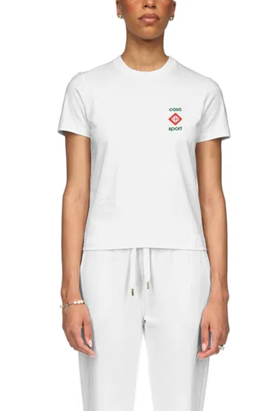 Casablanca Casa Sport Icon T-shirt In White