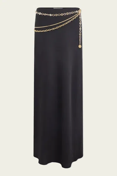 Rabanne Chain-embellished Satin-twill Maxi Skirt