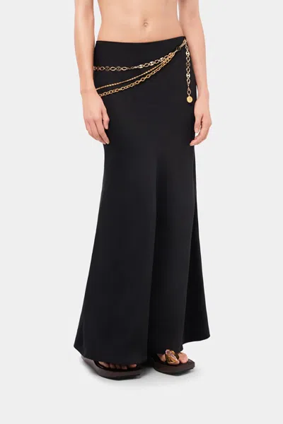 Rabanne Chain-embellished Satin-twill Maxi Skirt