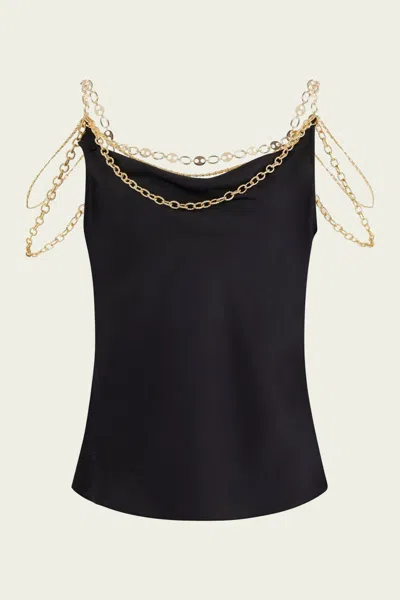 Rabanne Chain-embellished Satin-twill Top