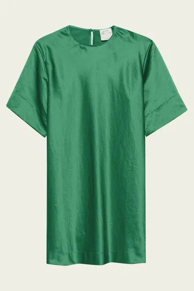 Shop Forte Forte Contemporary Duchesse Tunic Dress In Malachite