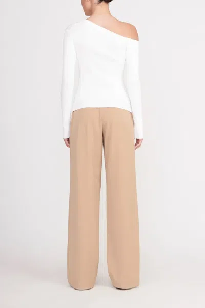 Staud Craftsman One Shoulder Ribbed Cardigan