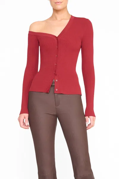 Staud Craftsman Sweater In Syrah