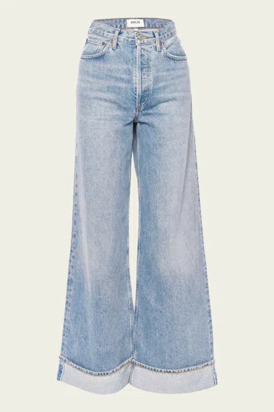 Agolde Womens Baggy Wide-leg Organic Cotton-blend Denim Jeans Libertine