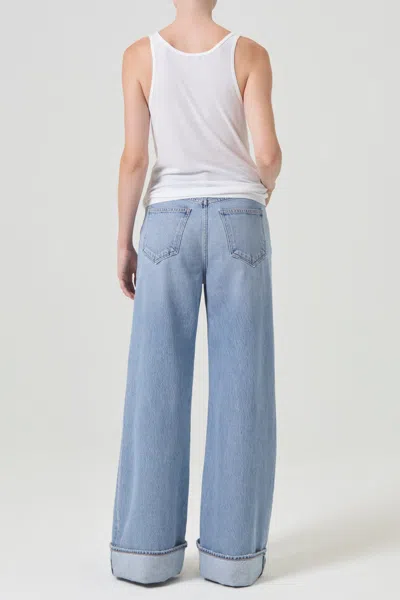 Agolde Womens Baggy Wide-leg Organic Cotton-blend Denim Jeans Libertine