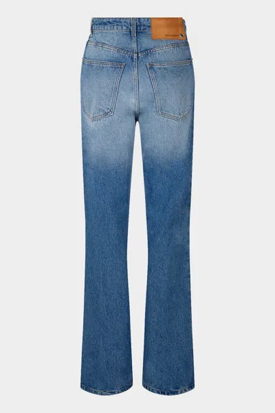 Shop Rabanne Denim Flare Pant In Denim Stone