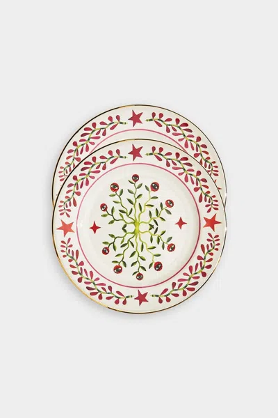 LA DOUBLEJ HOUSEWIVES DESSERT PLATE SET OF 2 IN EYE VINES 