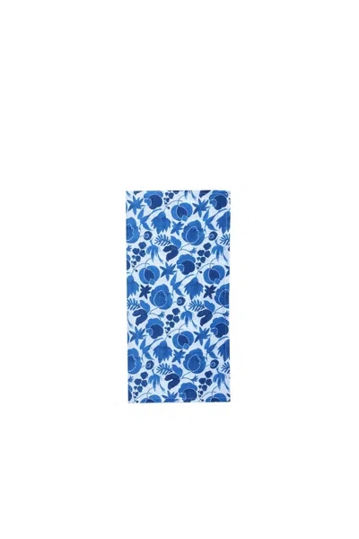 La Doublej Housewives Dinner Napkin In Wildbird Blu Small