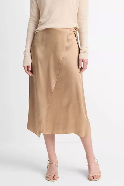 Vince Draped D-ring Wrap Skirt In Rye