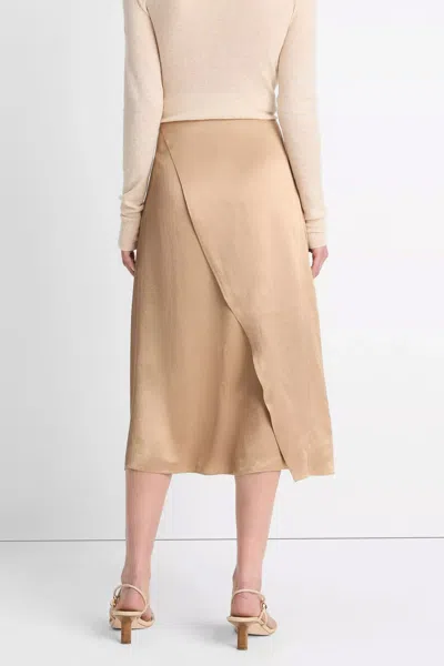 Vince Draped D-ring Wrap Skirt In Rye