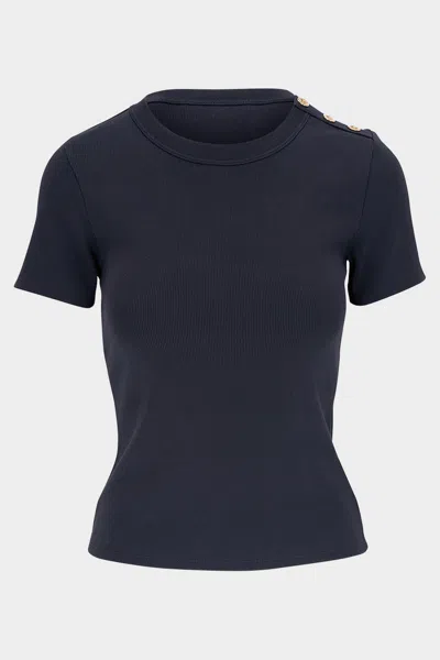 Veronica Beard Draya Tee In Navy