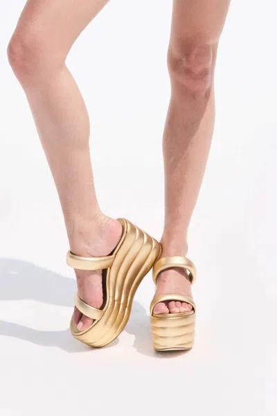 Cult Gaia Enid Platform In Gold
