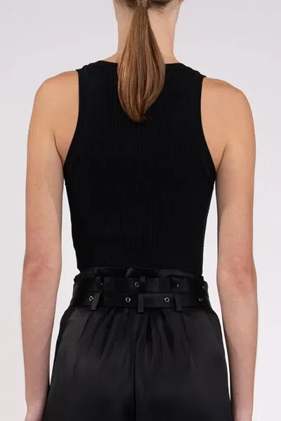 Nonchalant Label Eve Crop Top In Black