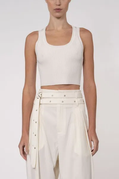 Nonchalant Label Eve Crop Top In White
