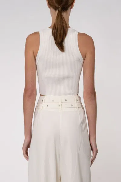 Nonchalant Label Eve Crop Top In White