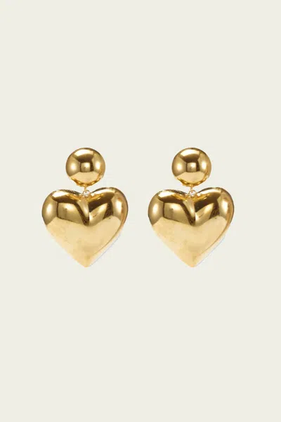 LELET GIGI HEART EARRINGS IN GOLD 