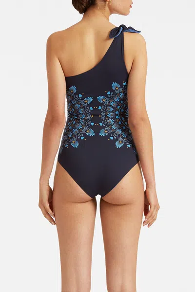 La Doublej Goddess One-piece Suit In Olympus Placée Navy