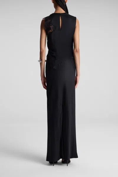 A.l.c Greta Satin Maxi Skirt In Black