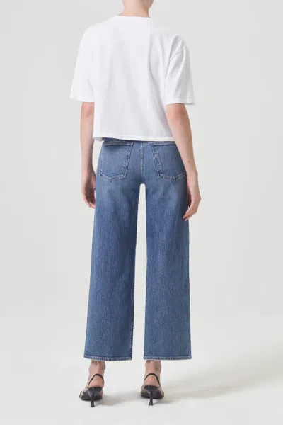 Agolde Womens Enroll Harper Straight-leg Stretch-denim Jeans In Blue
