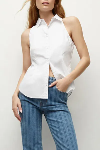 Veronica Beard Regina Sleeveless Button-down Shirt
