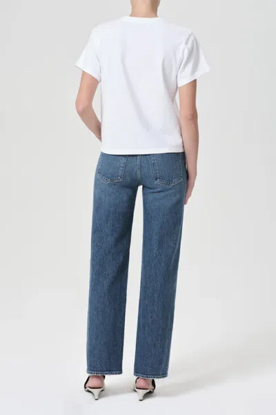Agolde Valen Straight Leg Jeans With Faded Wash