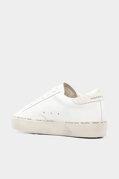 Shop Golden Goose Hi-star Cocco Black Star Leather Sneaker