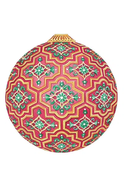 Caspari Imperial Ornament Die-cut Placemat In Red