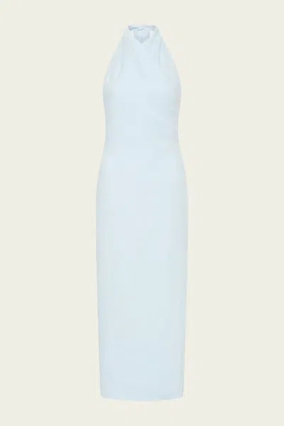 Shop Sir Iris Halter Midi Dress In Light Blue