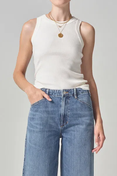 Citizen Of Humanity Isabel Rib Tank In Pashmina