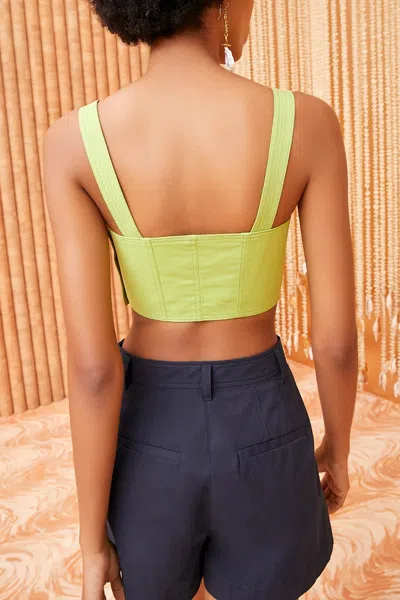 Ulla Johnson Isla Sleeveless Crop Top In Lichen