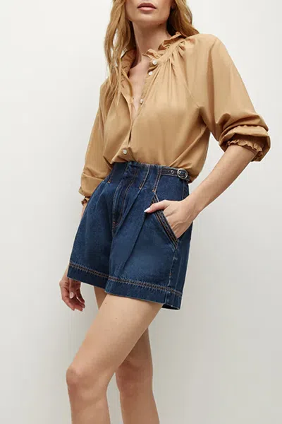 Veronica Beard Jaffe Jeansshorts Mit Falten
