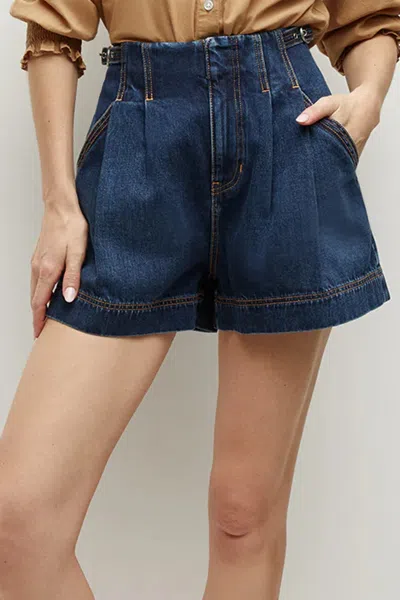 Veronica Beard Jaffe Jeansshorts Mit Falten